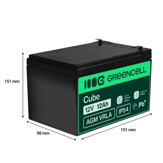 Green Cell Akumulator AGM07 12 V 12 Ah AGM