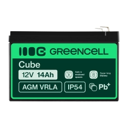 Akumulator Green Cell AGM08, wariant AGM VRLA 12 V 14 Ah.