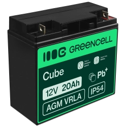 Akumulator Green Cell AGM10, wariant AGM VRLA 12 V 20 Ah, złącze M5 (F3). Akumulator Green Cell AGM10, wariant AGM VRLA 12 V 20 Ah, złącze M5 (F3).
