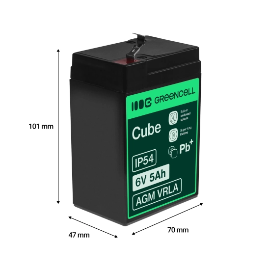 Green Cell Akumulator AGM11 6 V 5 Ah AGM