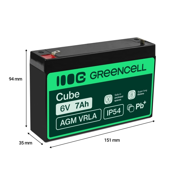 Green Cell Akumulator AGM AGM12 6 V 7 Ah