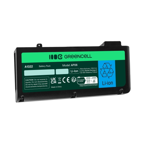 Green Cell AP06 bateria A1322 5200 mAh do Apple MacBook do 13 A1278 ( Early