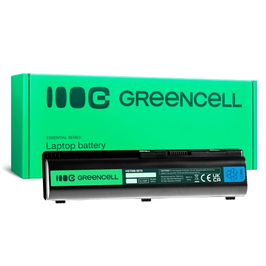 Czarna bateria laptopowa Green Cell HP01, wariant 4400 mAh i 10,8 V, widok produktu.
