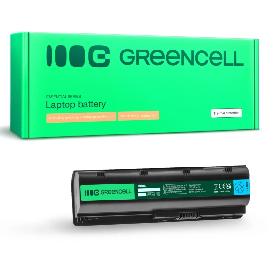 Czarna bateria laptopowa Green Cell HP03, wariant 4400 mAh i 10,8 V, widok produktu.