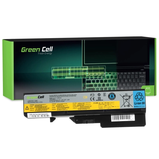 Czarna bateria laptopowa Green Cell LE07, wariant 4400 mAh i 10,8 V, widok produktu.