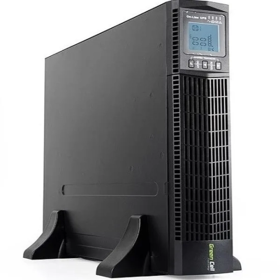 Czarny zasilacz awaryjny UPS Green Cell RTII UPS14 2000VA 1800W.