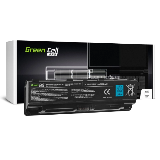 Bateria Green Cell TS13PROV2 do PA5109U-1BRS do Toshiba Satellite C50 C50D C55 C55D C70 C75 L70 S70 S75, 5200 mAh