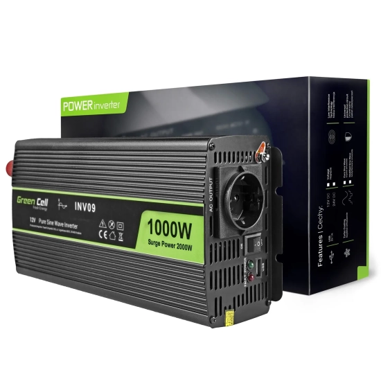 Green Cell Przetwornice napięcia Przetwornica napięcia INV09 12 V 1000 W