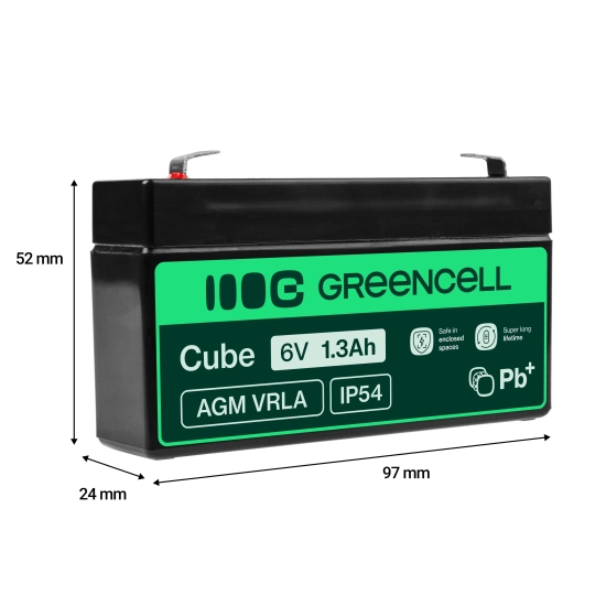 Green Cell Akumulator AGM13 6 V 1,3 Ah AGM