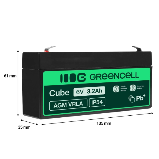 Akumulator Green Cell AGM14 6V 3,2Ah VRLA AGM