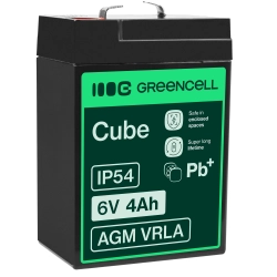 Akumulator Green Cell AGM15, wariant AGM VRLA 6 V 4 Ah, złącze Faston 187 (F1). Akumulator Green Cell AGM15, wariant AGM VRLA 6 V 4 Ah, złącze Faston 187 (F1).