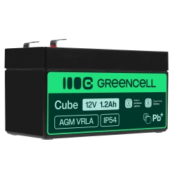 Akumulator Green Cell AGM17, wariant AGM VRLA 12 V 1,2 Ah, złącze Faston 187 (F1).