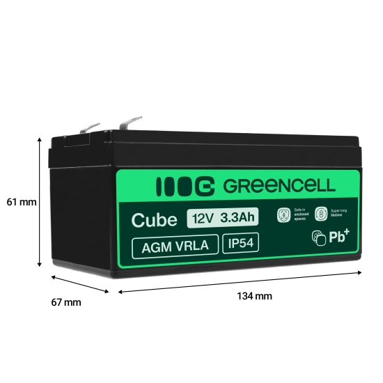 Green Cell Akumulator AGM19 12 V 3,3 Ah AGM