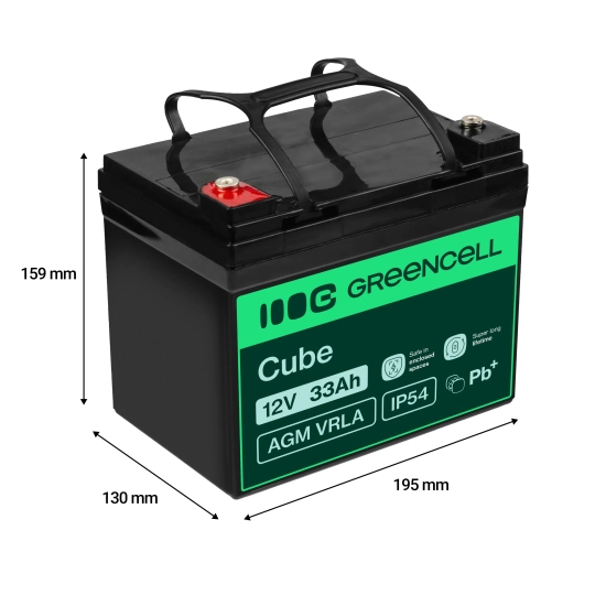 Green Cell Akumulator AGM21 12 V 33 Ah AGM