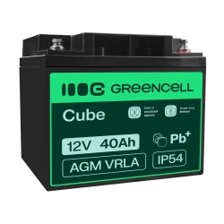 Akumulator Green Cell AGM22, wariant AGM VRLA 12 V 40 Ah, złącze M6. Akumulator Green Cell AGM22, wariant AGM VRLA 12 V 40 Ah, złącze M6.