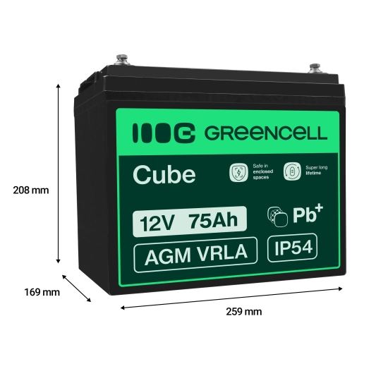 Green Cell Akumulator AGM25 12 V 75 Ah AGM