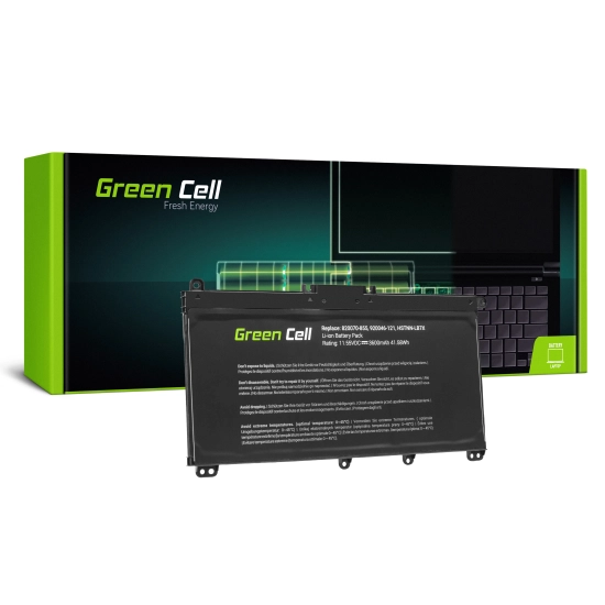 Czarna bateria laptopowa Green Cell HP145, wariant 3400 mAh i 11,55 V, widok produktu.