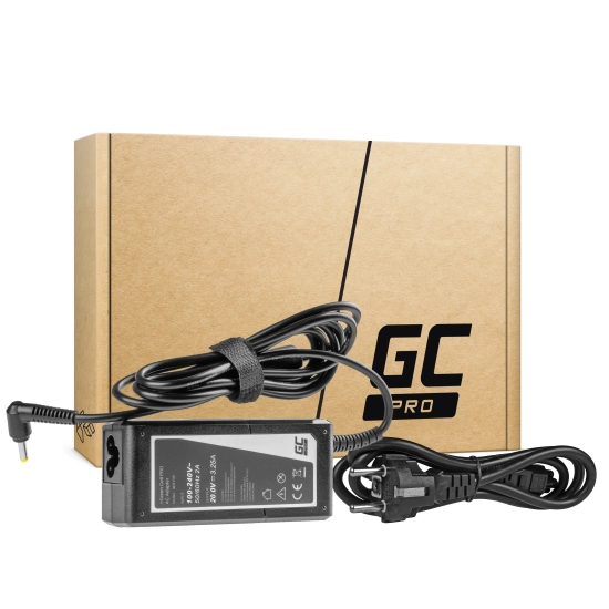 Zdjęcie główne produktu Zasilacz do laptopa Green Cell AD123P 20V 65W Lenovo; wariant AD123P, EAN 5903317224570.
