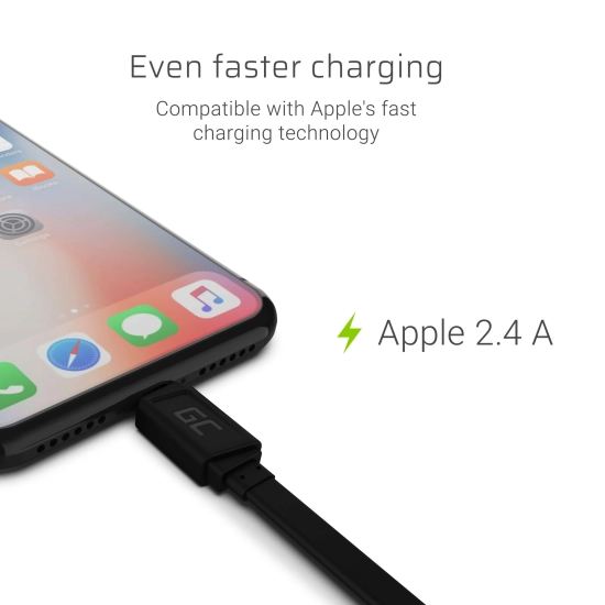 Green Cell Kabel KABGC02 USB-A–Lightning 25 cm zielony