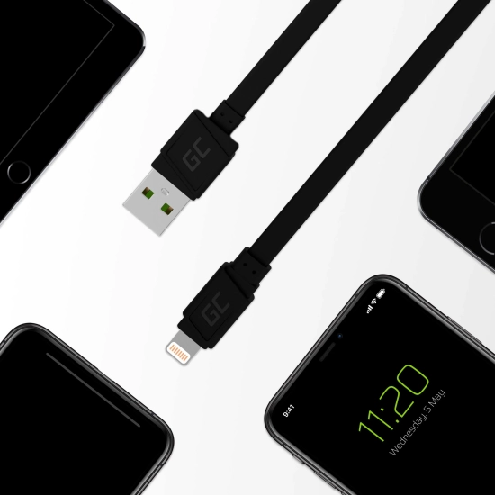 Green Cell Kabel KABGC02 USB-A–Lightning 25 cm zielony