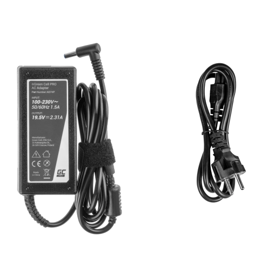 Zasilacz Green Cell PRO AD74P 45W 19,5V do HP 250 i ProBook