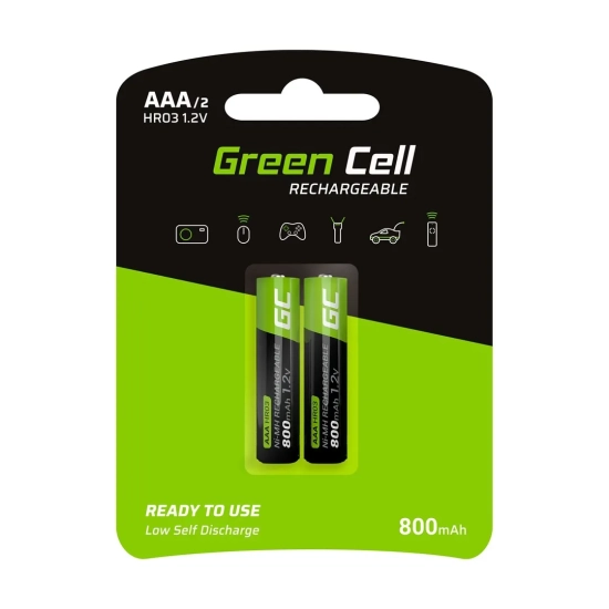 Green Cell Akumulatorki GR08 2x AAA 800 mAh Ni-MH