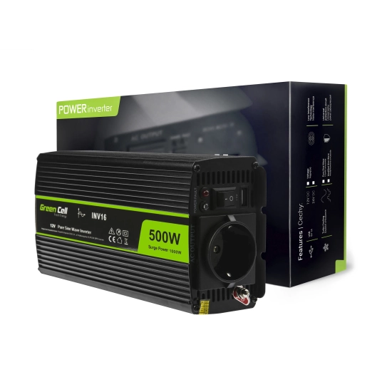 Green Cell Przetwornice napięcia Przetwornica napięcia INV16 12 V 500 W