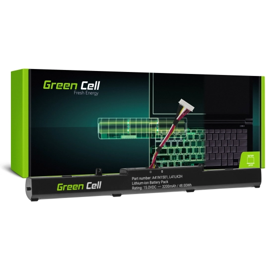 Bateria Green Cell AS138 do Asus ROG GL752 GL752V GL752VW, Asus VivoBook do N552 N552V N552VW N552VX N752 N752V N752VX,