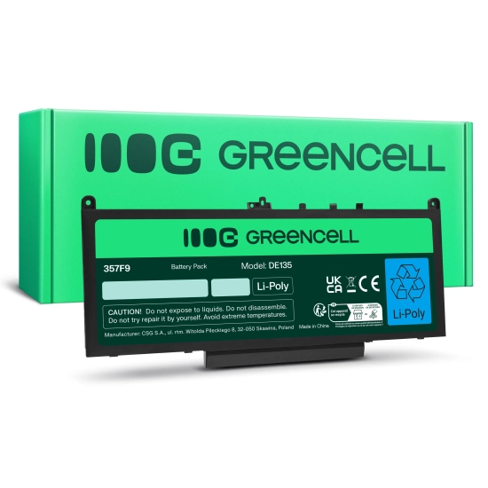 Bateria do laptopa Green Cell J60J5 do Dell Latitude E7270 E7470 DE135