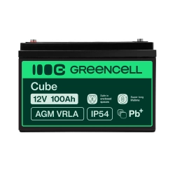 Akumulator Green Cell AGM30, wariant AGM VRLA 12 V 100 Ah, złącze M6.