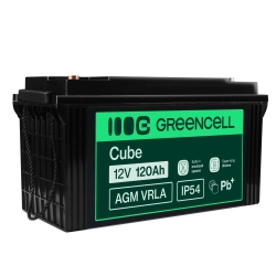 Akumulator Green Cell AGM31, wariant AGM VRLA 12 V 120 Ah, złącze M8.