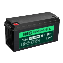 Akumulator Green Cell AGM32, wariant AGM VRLA 12 V 150 Ah, złącze M8.