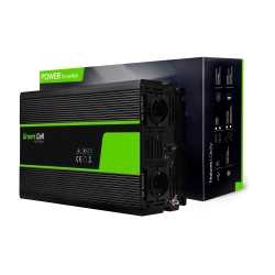 Czarna przetwornica napięcia Green Cell INV20 24V na 230V, 2000W/4000W.