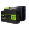 Czarna przetwornica napięcia Green Cell INV21 24V na 230V, 3000W/6000W.