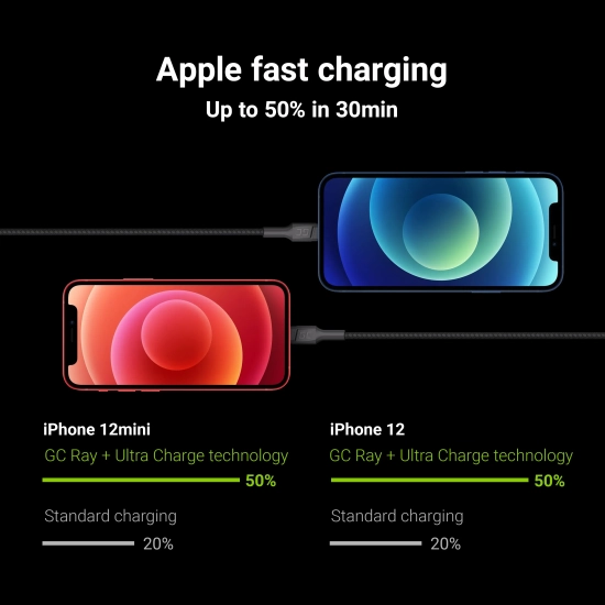 Green Cell Kabel Ray USB-A–Lightning 200 cm biały
