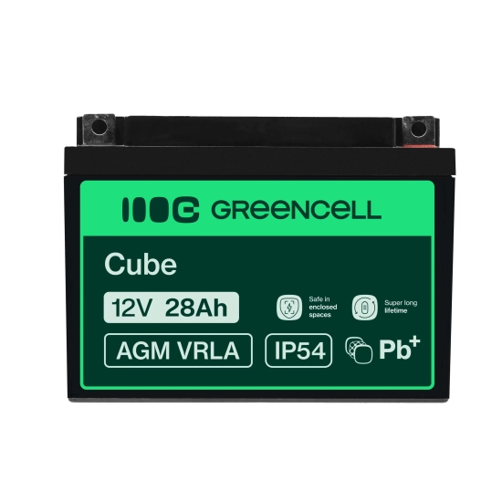 Akumulator Green Cell AGM35, wariant AGM VRLA 12 V 26 Ah, złącze M5 (F3).