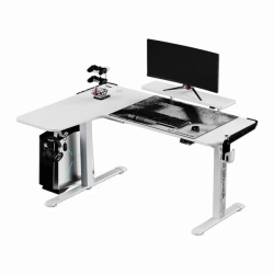 Biurko gamingowe Ultradesk WINGER - białe UDESK-WI-BWA/BWB