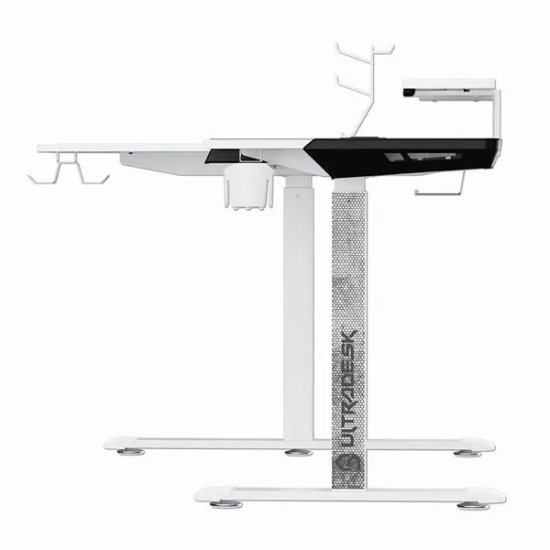 Biurko gamingowe Ultradesk WINGER - białe UDESK-WI-BWA/BWB