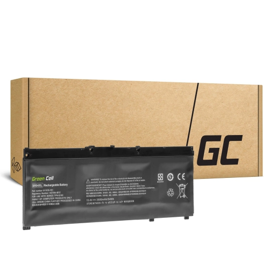Czarna bateria laptopowa Green Cell HP187, wariant 3500 mAh i 15,4 V, widok produktu.