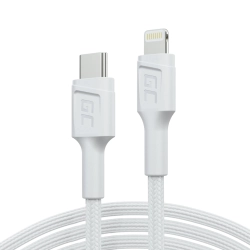 Kabel Green Cell PowerStream USB-C–Lightning 1 m biały – produkt w dokładnym wariancie wskazanym kodem KABGC07W, zgodny