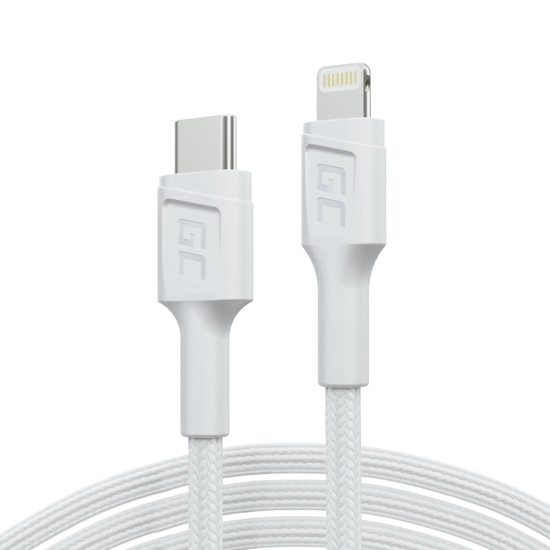 Kabel Green Cell PowerStream USB-C–Lightning 1 m biały – produkt w dokładnym wariancie wskazanym kodem KABGC07W, zgodny