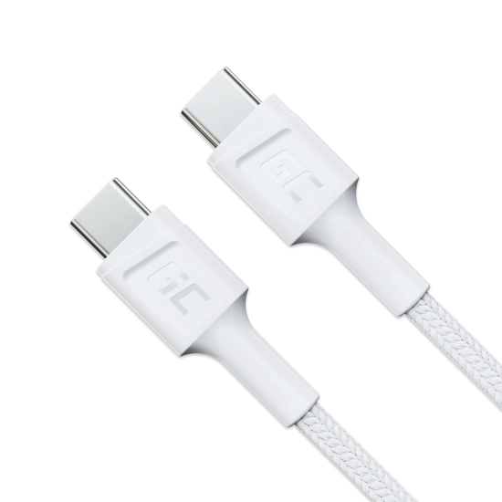 Green Cell Kabel PowerStream USB-C–USB-C 60 W 120 cm biały