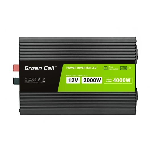 Green Cell Przetwornice napięcia Przetwornica napięcia INVGC12P2000LCD 12 V