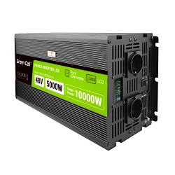 Czarna przetwornica napięcia Green Cell INVGC48P5000LCD 48V na 230V, 5000W/10000W.