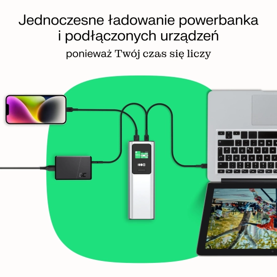 Green Cell Powerbank PowerPlay Ultra PBGC25UD 25200 mAh 140 W