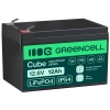 Akumulator Green Cell LFPGC12V12AH, wariant LiFePO4 12,8 V 12 Ah, złącze Faston 250 (F2).