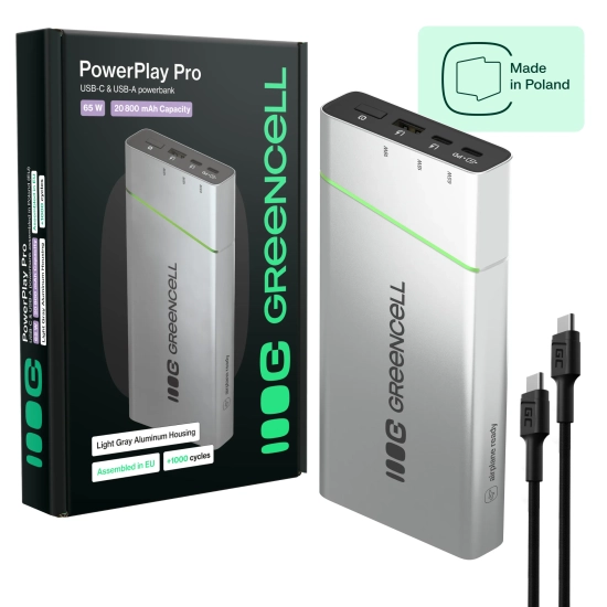 Green Cell Powerbank PBPLGC20P PowerPlay Pro 20800 mAh 65 W