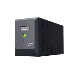 Czarny zasilacz awaryjny UPS Green Cell PowerProof UPSLM900 1500VA 900W.