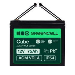 Akumulator Green Cell AGM12V75AH-J, wariant AGM VRLA 12 V 75 Ah, złącze M6. Akumulator Green Cell AGM12V75AH-J, wariant AGM VRLA 12 V 75 Ah, złącze M6.
