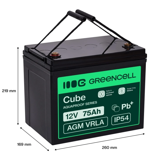 Green Cell Akumulator AGM12V75AH-J 12 V 75 Ah AGM
